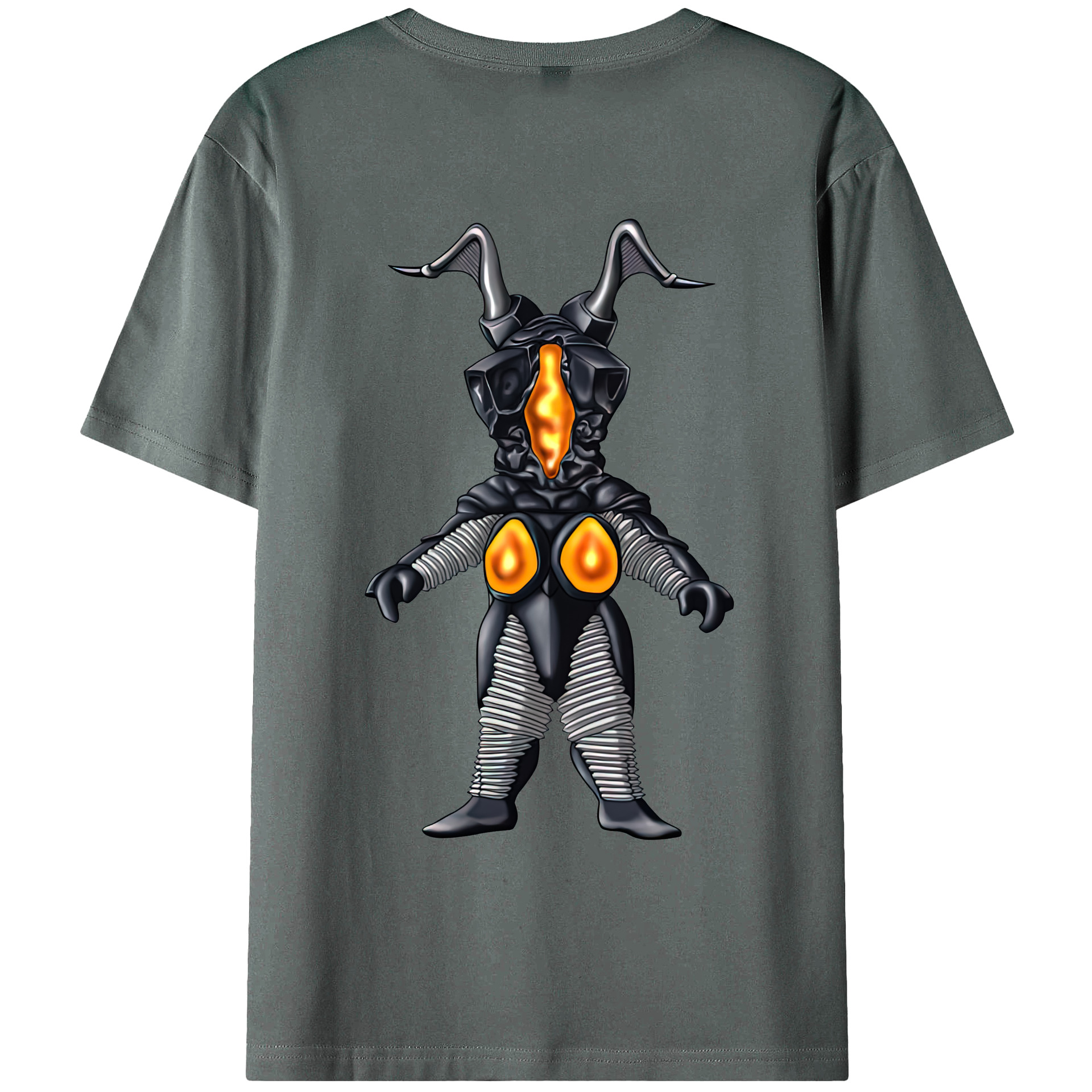 （画像用） ウルトラマン Ultraman 綿100％ メンズ半袖Tシャツ（バックプリント） 通気性
